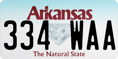 AR license plate 334WAA