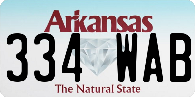 AR license plate 334WAB