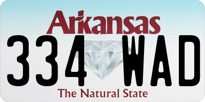 AR license plate 334WAD