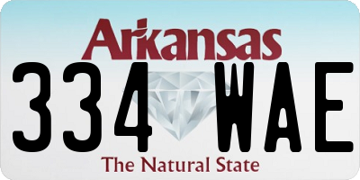 AR license plate 334WAE