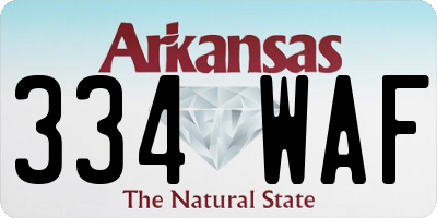 AR license plate 334WAF