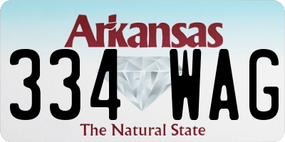 AR license plate 334WAG