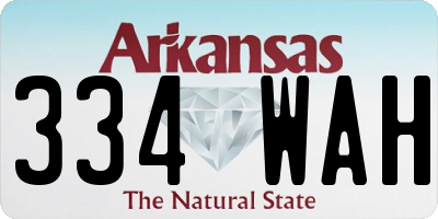 AR license plate 334WAH