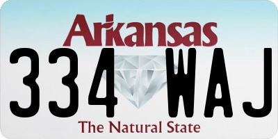 AR license plate 334WAJ