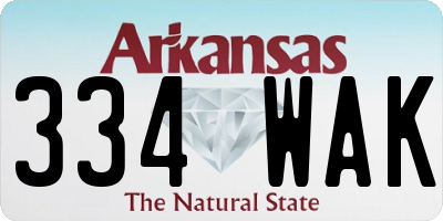AR license plate 334WAK