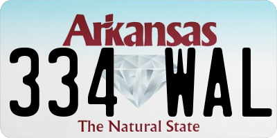AR license plate 334WAL
