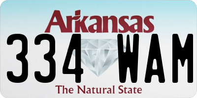 AR license plate 334WAM