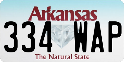 AR license plate 334WAP