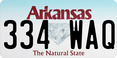 AR license plate 334WAQ