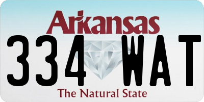 AR license plate 334WAT