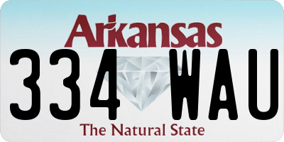 AR license plate 334WAU