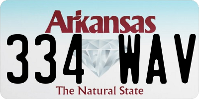 AR license plate 334WAV