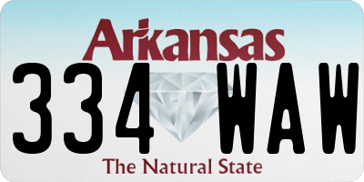 AR license plate 334WAW