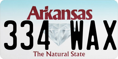 AR license plate 334WAX