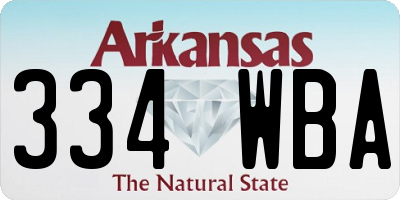 AR license plate 334WBA