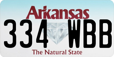 AR license plate 334WBB