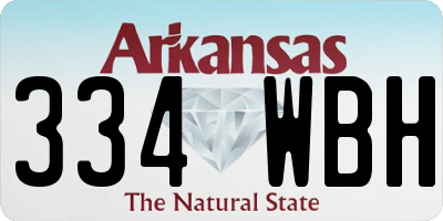 AR license plate 334WBH