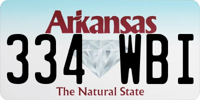 AR license plate 334WBI