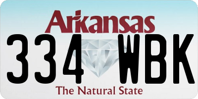 AR license plate 334WBK