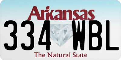 AR license plate 334WBL