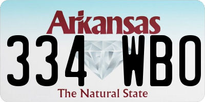 AR license plate 334WBO