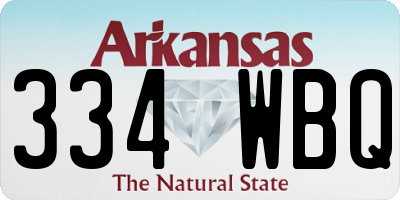 AR license plate 334WBQ