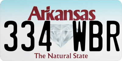 AR license plate 334WBR