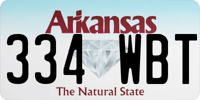 AR license plate 334WBT
