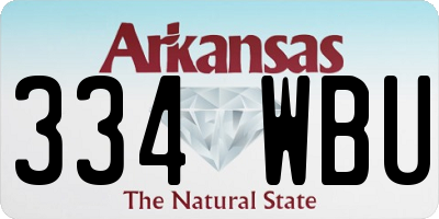 AR license plate 334WBU