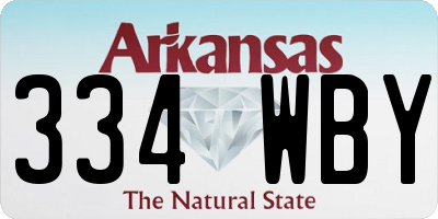 AR license plate 334WBY