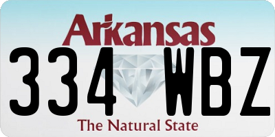 AR license plate 334WBZ