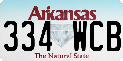 AR license plate 334WCB