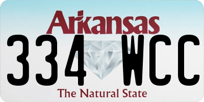 AR license plate 334WCC