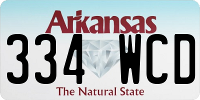 AR license plate 334WCD