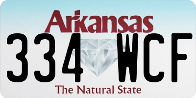 AR license plate 334WCF