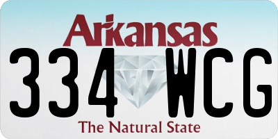 AR license plate 334WCG