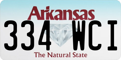 AR license plate 334WCI