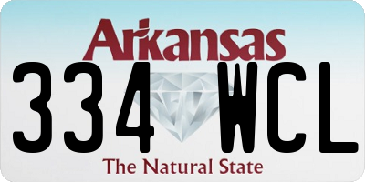 AR license plate 334WCL