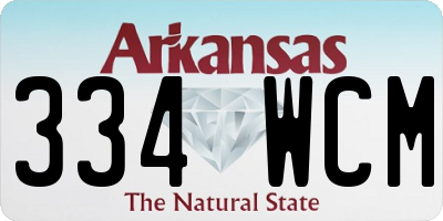 AR license plate 334WCM