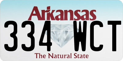 AR license plate 334WCT