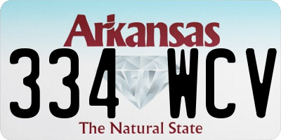 AR license plate 334WCV