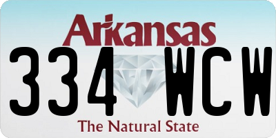 AR license plate 334WCW