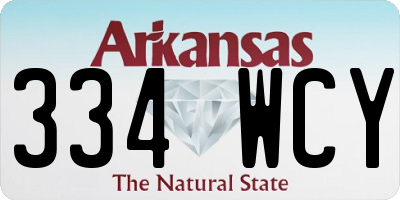 AR license plate 334WCY