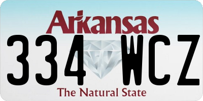 AR license plate 334WCZ