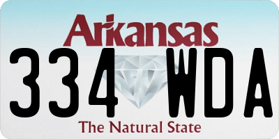 AR license plate 334WDA