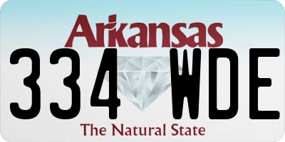 AR license plate 334WDE