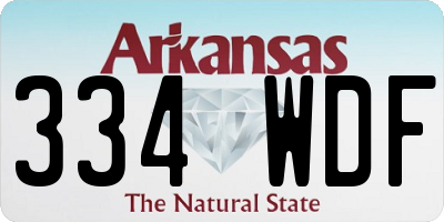 AR license plate 334WDF