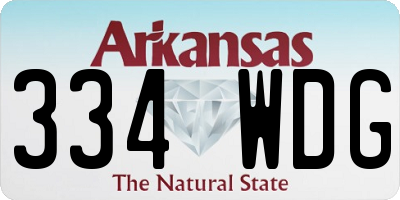AR license plate 334WDG