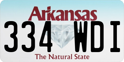 AR license plate 334WDI
