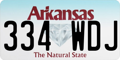 AR license plate 334WDJ